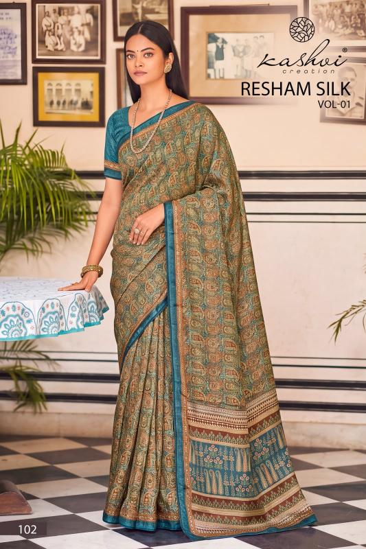 Kashvi resham silk silk vol 1 low price saree wholesale